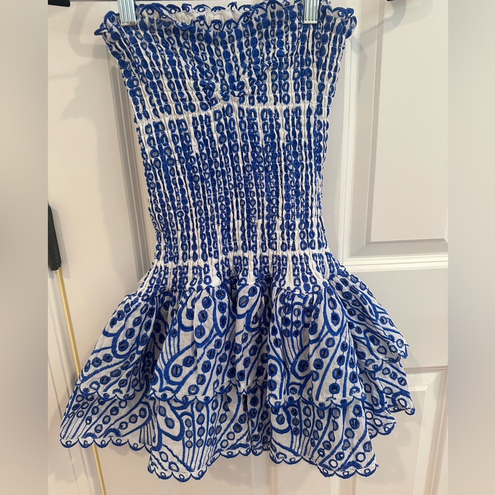 Blue vacation dress! Size xs! Worn once!!